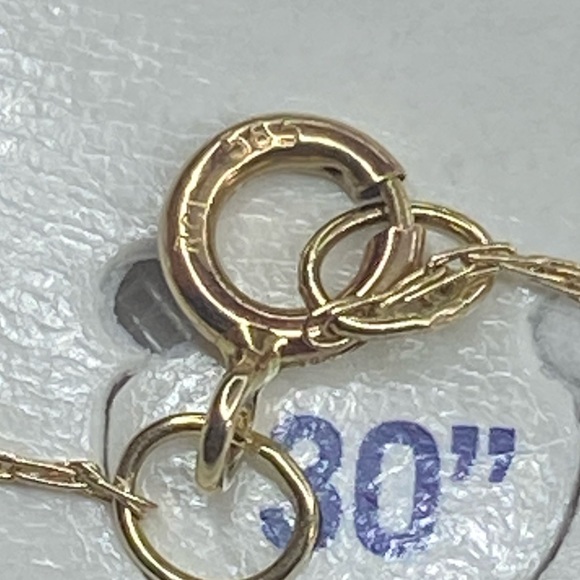 14K YELLOW GOLD dainty thin chain 20” REAL GOLD - Picture 5 of 10